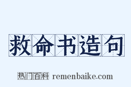 救命书造句是什么意思的图片